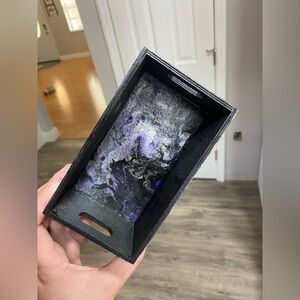 Hand Crafted Black and Purple Decorative Tray